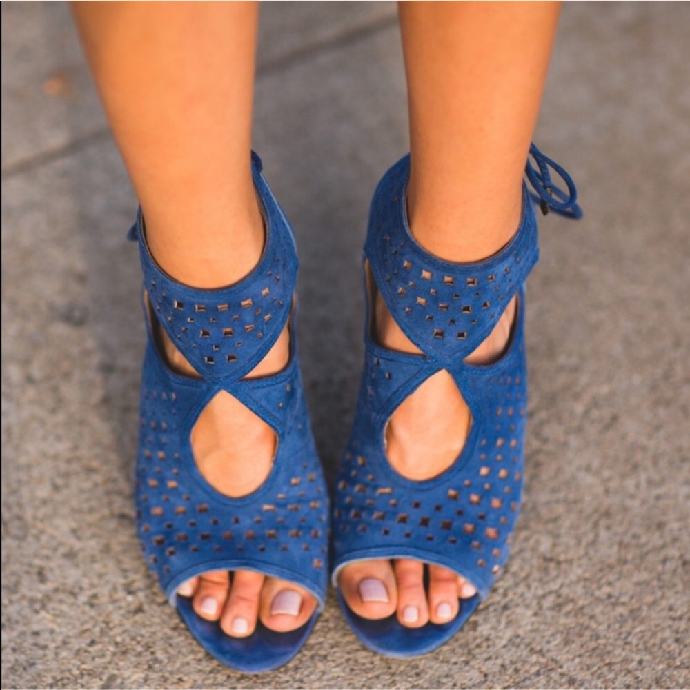 Aquazurra Blue Cut-Out Heel